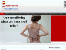 Tablet Screenshot of harboursidephysiotherapy.co.uk